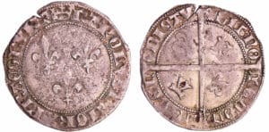 Charles VII (1422-1461) - Double gros 1ère émission (10 décembre 1427) - Tournai