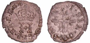 Henri III (1574-1589) - Liard au H couronné - 1578 M (Toulouse)