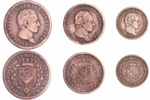 Italie - Carlo Felice (1821-1831) - Lot de 3 monnaies 2 lire 1830, 1 lire 1827 et 50 cent 1830