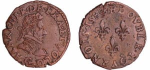 Henri III (1574-1589) - Double tournois - 1580 G (Poitiers)