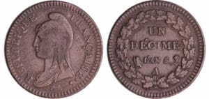 Directoire (1795-1799) - 1 décime Dupré - grand module An 5 A (Paris)
