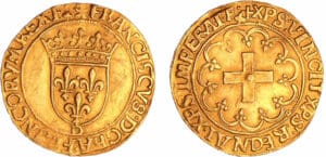 François 1er (1515-1547) - Ecu d'or à la croisette - D (Lyon)
