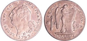 Constitution (1791-1792) - Ecu de 6 livres type FRANCOIS 1792 B (Rouen) 2ème sem.