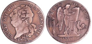 Constitution (1791-1792) - Ecu de 6 livres type FRANCOIS 1793 A (Paris)