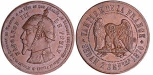 Napoléon III (1852-1870) - Satirique - Module de la 10 centimes 1870