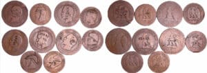 Napoléon III (1852-1870) - Satirique - Lot de 10 monnaies de 10 et 5 centimes