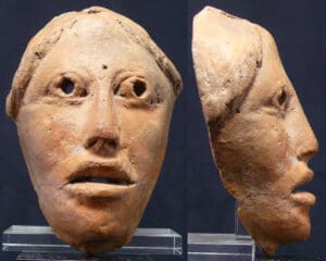 Gallo Romain - Masque en terre cuite - 200 av. J.-C. / 200 ap. J.-C.