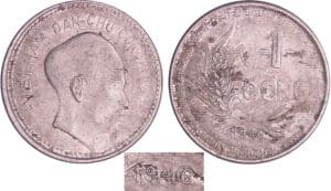 Vietnam - 1 dong 1946 Double frappe