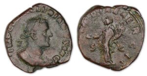 Gallien - Sesterce (253/255, Rome) La Concorde
