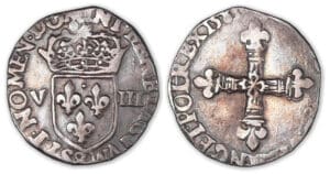 Henri III - Huitième d'écu 1581 & (Aix)