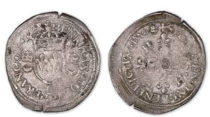 Henri II - Douzain aux croissants 1550 G (Poitiers)