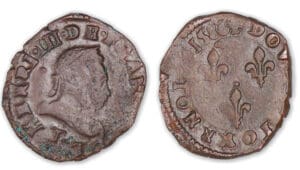 Henri III - Double tournois 1586 T (Nantes))