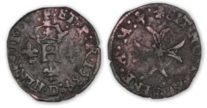 Henri III - Liard à la croix du St-Esprit 1583 D (Lyon)
