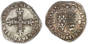 Henri IV - Quart d'écu Béarn 1605 (Morlaàs)