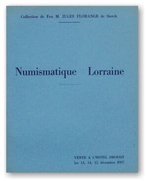 Numismatique lorraine - Paris 1937