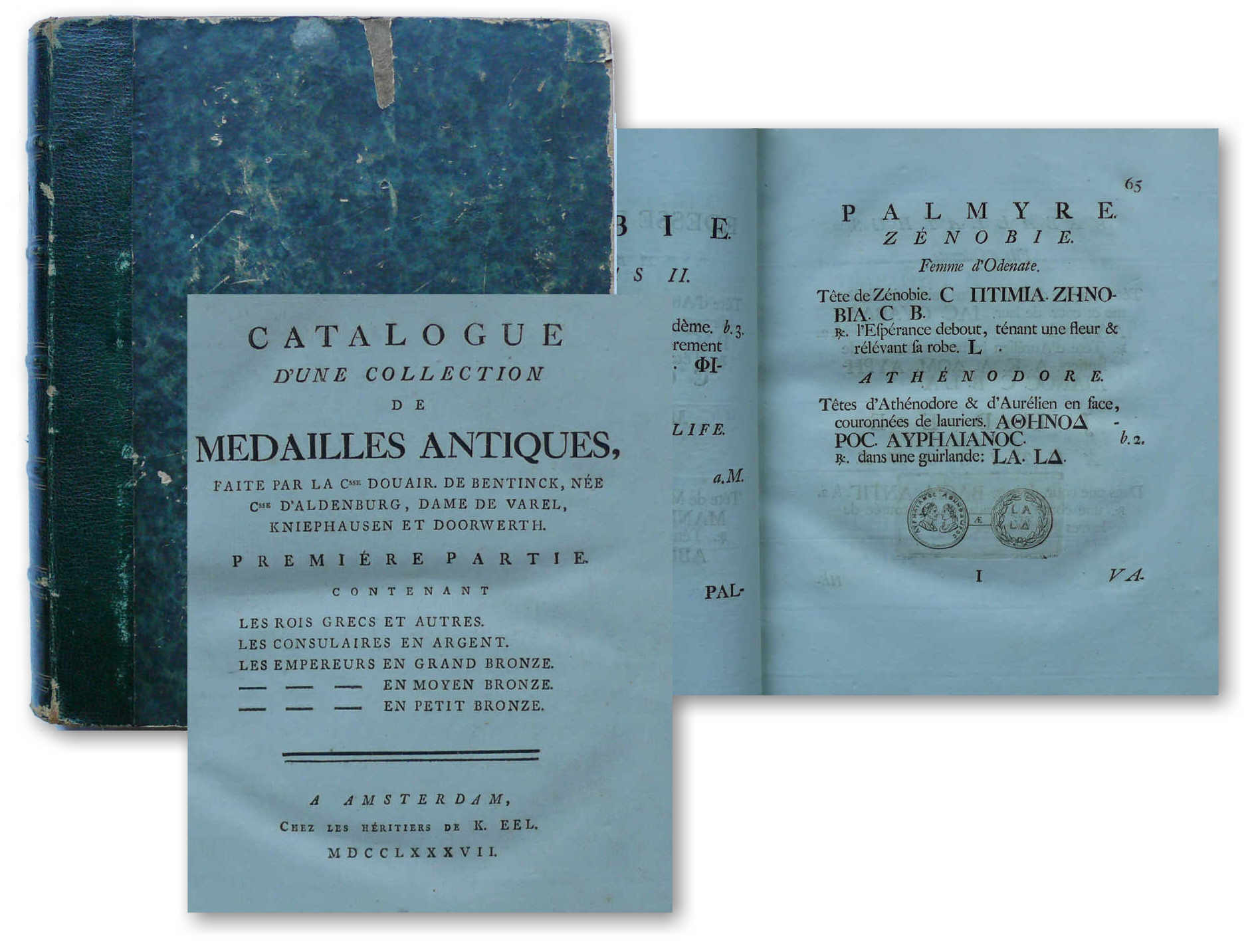 Catalogue de médailles antiques - Commissaire De Bentinck - 1787 - Amsterdam (2 tomes) Catalogue de médailles antiques - Commissaire De Bentinck - 1787 - Amsterdam (2 tomes)