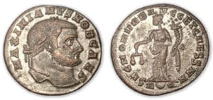 Galère - Follis (302-303, Rome) La Monnaie