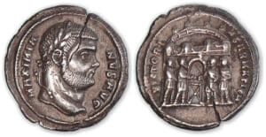 Maximien Hercule - Argenteus (295-297, Trèves).