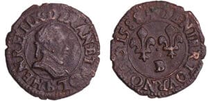 Henri III (1574-1589) - Denier tournois - 1588 B (Rouen)
