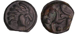 Sénons - Potin à la tête d'indien (52 av. J.-C.)