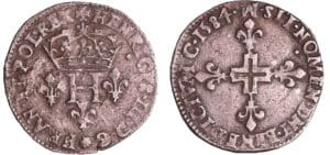 Henri III (1574-1589) - Double sol parisis - 1584 M (Toulouse)