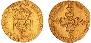 Louis XIII (1610-1643) - Ecu d’or frappe au marteau - 1637 & (Aix)