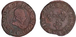 Henri III (1574-1589) - Double tournois - 1586 C (Saint-Lô)