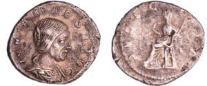 Julia Maésa - Denier (218-220, Rome) - La Pudeur