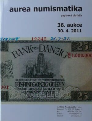 Lot de 6 catalogues de vente de la Maison Aurea Numismatika