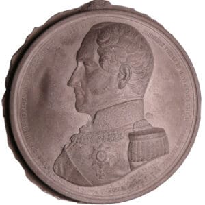 Belgique - Léopold I - Fonte, "Pose de la première pierre du monument dédiée au congrés national, 25 sept. 1850