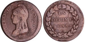 Consulat (1799-1804) - 1 décime Dupré - grand module An 8 G (Genève)