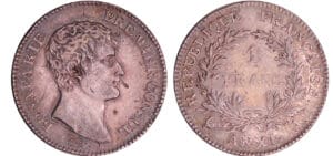 France - Bonaparte premier consul (1799-1804) - 1 franc An XI A (Paris)
