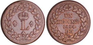 Louis XVIII (1815-1824) - Un décime Blocus de Strasbourg 1814 BB