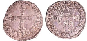 Charles X (1589-1590) - Quart d'écu - 1590 T (Nantes)