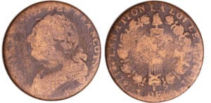 Constitution (1791-1792) - 12 deniers type FRANCOIS 1791 AA (Metz) Frappe médaille