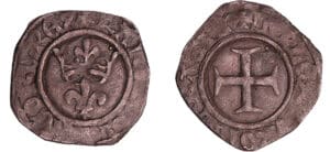 Charles VI (1380-1422) - Double tournois Niquet (11 août 1421) - Auxerre