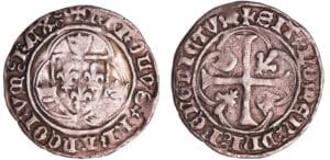 Charles VII (1422-1461) - Blanc à la couronne - 4ème émission (26 juin 1456) - Dijon