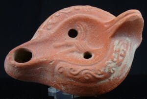 Romain - Lampe à huile en terre cuite (oiseau) - 300 / 500 ap. J.-C.