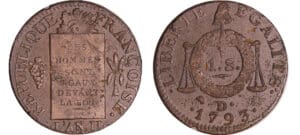 Convention (1792-1795) - Sol à la balance - An II - 1793 D• (Dijon)