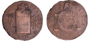 Convention (1792-1795) - 2 sols à la balance non daté (1794) - An II I (Limoges)