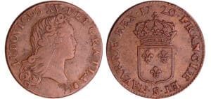 Louis XV (1715-1774) - Sol au buste enfantin - 1720 S (Reims)