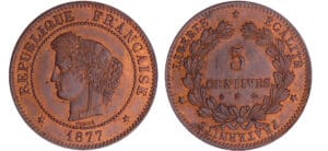 Troisième république (1871-1940) - 5 centimes Cérès 1877 A (Paris)