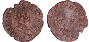 Henri III (1574-1589) - Double tournois - 1583 G (Poitiers)