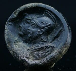 Romain - Médaillon en pâte de verre  - 200 / 400 ap. J.-C.