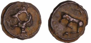 Turons - Potin "à la tête diabolique" (100-50 av. J.-C.)