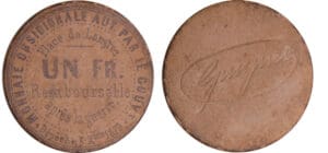 Siège de Langres 1870 - 1 franc en carton