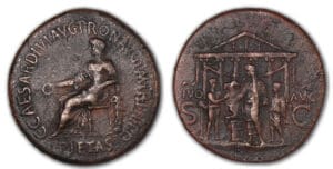 Caligula - Sesterce (40/1, Rome) La Piété.