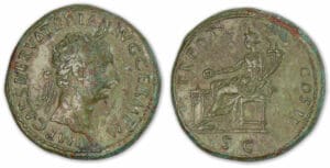 Trajan - Sesterce (99, Rome) La Concorde.