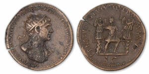 Trajan - Dupondius (107, Rome) Le Génie.
