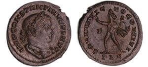 Constantin 1er - Follis réduit 1/72 (310-311, Trèves) - Le Soleil